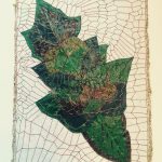 14x 11inches - Organic paper sewn - Ivy leaf sewn