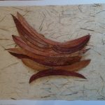15x15inches - Lino paper - Eucalypt leaves