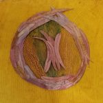 20x20inches - Turmeric paper -Chumbera, Eucalipt leaves